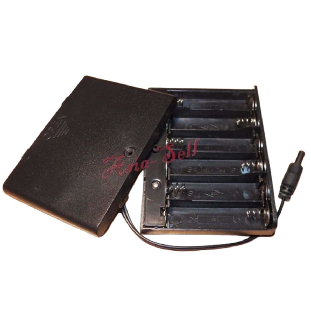 2pcs 6xAA Battery Holder 1.5V Switch Lid Box 6V AA Case Wires 6x1.5V 6 x AA - Asia Sell