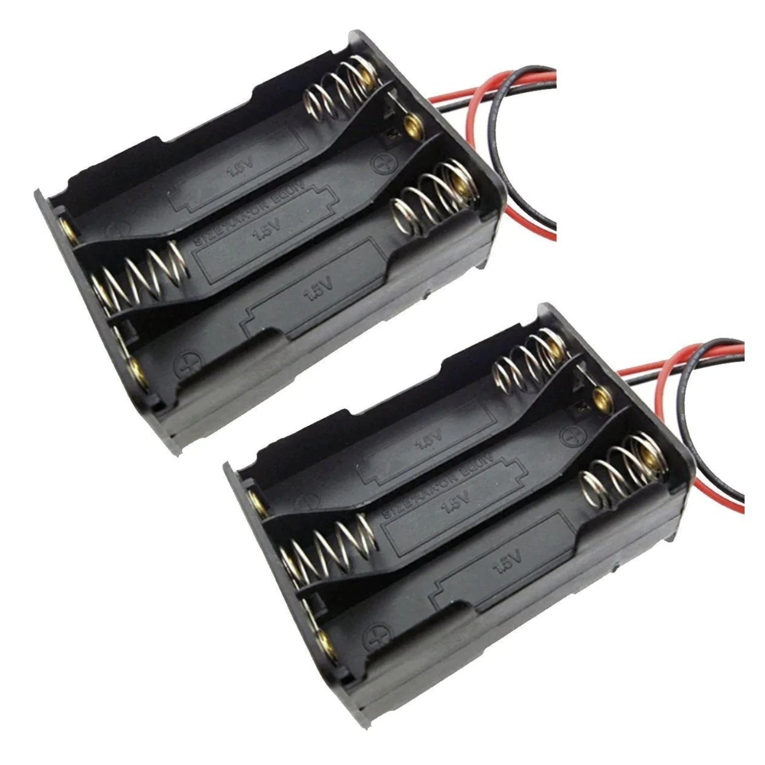 2pcs 6xAAA 9V Double Sided Battery Holder 6x1.5V Case Box Leads AAA - - Asia Sell