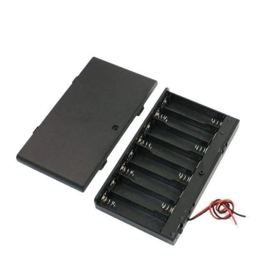 2pcs 8xAA Battery Case 8x1.5V 12V Holder Box Storage Switch Lid Cover 8 x AA - Asia Sell