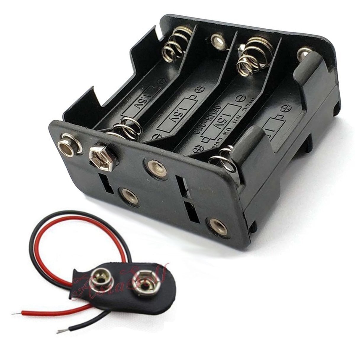 2pcs 8xAA Battery Holder With Clip Double Sided 8x1.5V 12V - - Asia Sell