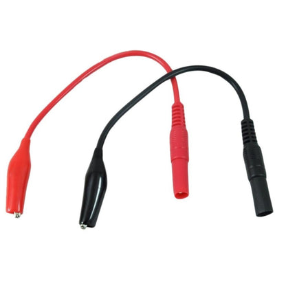 2pcs Alligator Clip to AV Banana Plug Cable Lead Crocodile Test Probe Multimeter - - Asia Sell