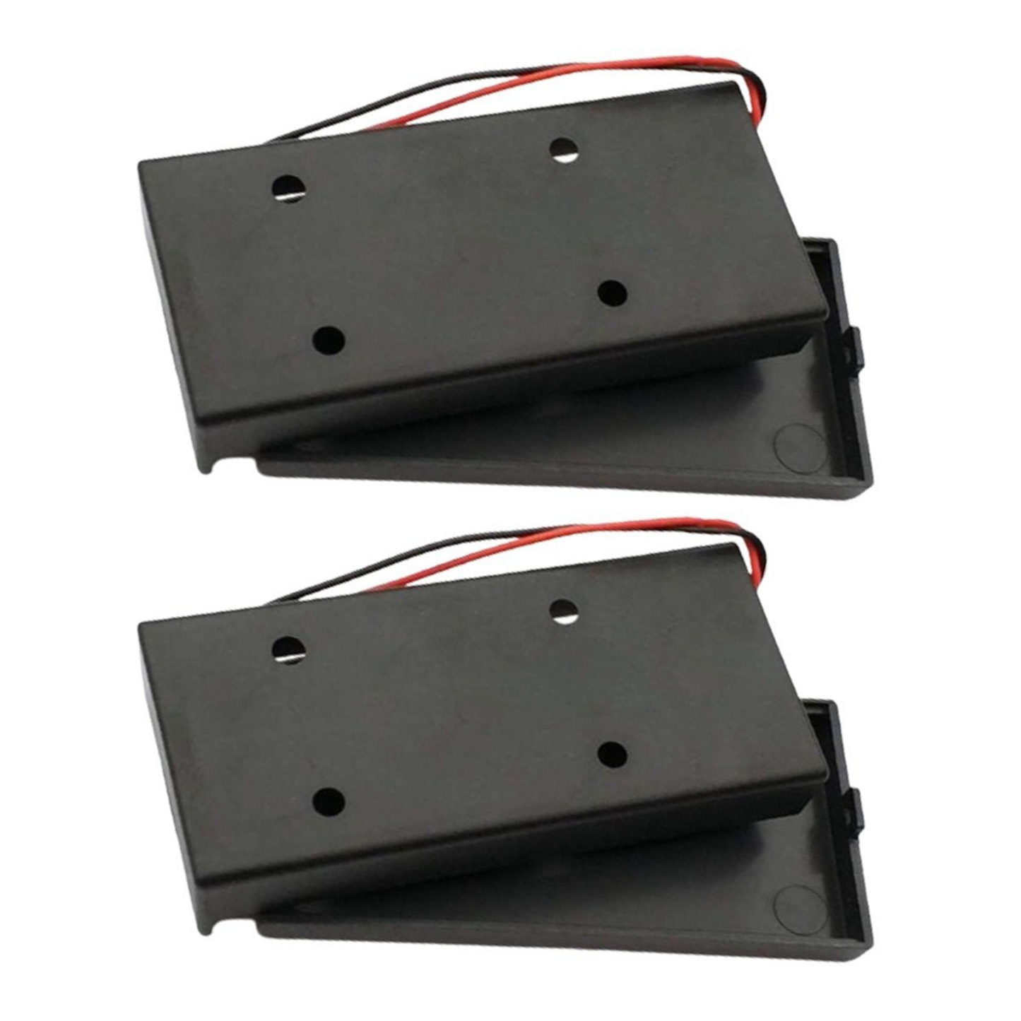2pcs Battery Holder 2x18650 Case 7.4V Box Container Lid ON/OFF Switch 2 x 18650 - Underside Image - Asia Sell