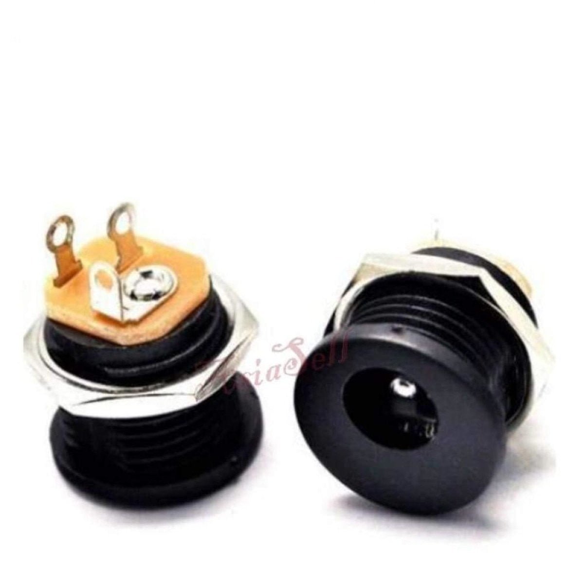 2pcs DC022 5.5x2.1mm Female DC Socket Jack Power Plug Panel Mount DC-022 14mm - - Asia Sell