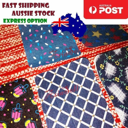 2pcs Iron-on Blue Black Patterned Clothing Patch Pattern Fabric Repair Denim Jacket Jeans - Icecream - Asia Sell