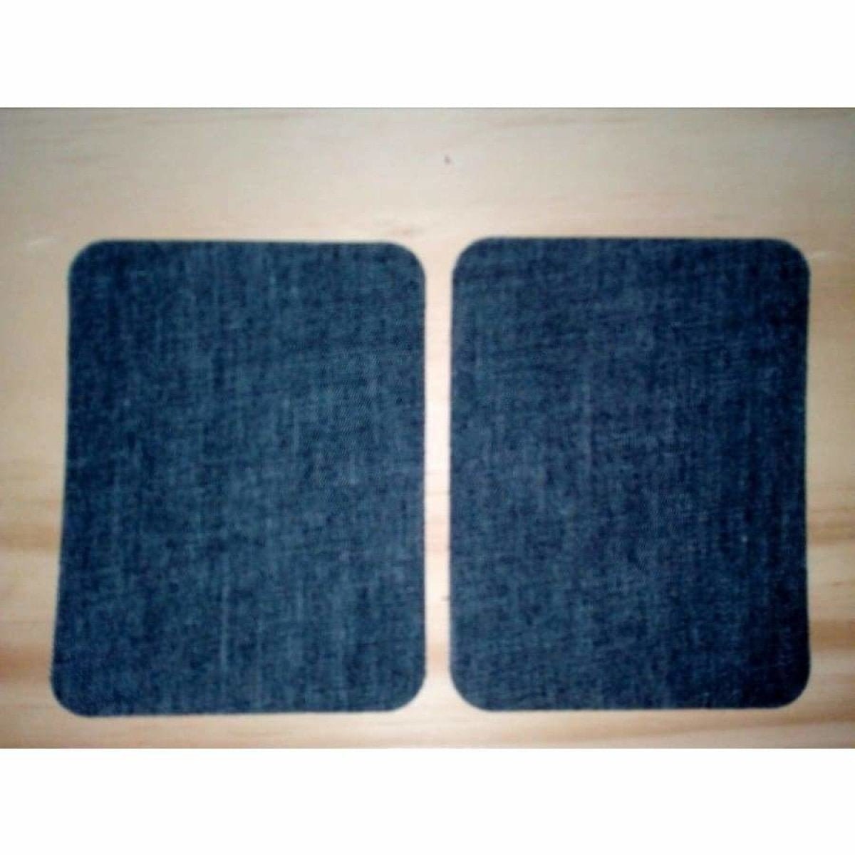 2pcs Iron-on Fabric Blue Black Denim Jeans Clothing Jacket Patch Patches Repair Sewing Shapes - 12.5x9.5cm Black - - Asia Sell
