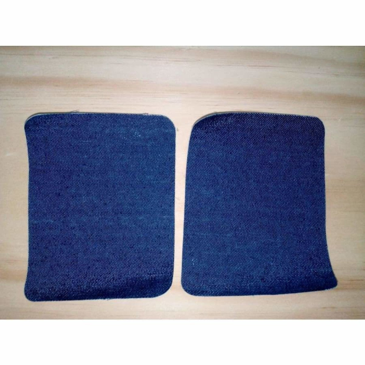 2pcs Iron-on Fabric Blue Black Denim Jeans Clothing Jacket Patch Patches Repair Sewing Shapes - 12.5x9.5cm Blue E - - Asia Sell