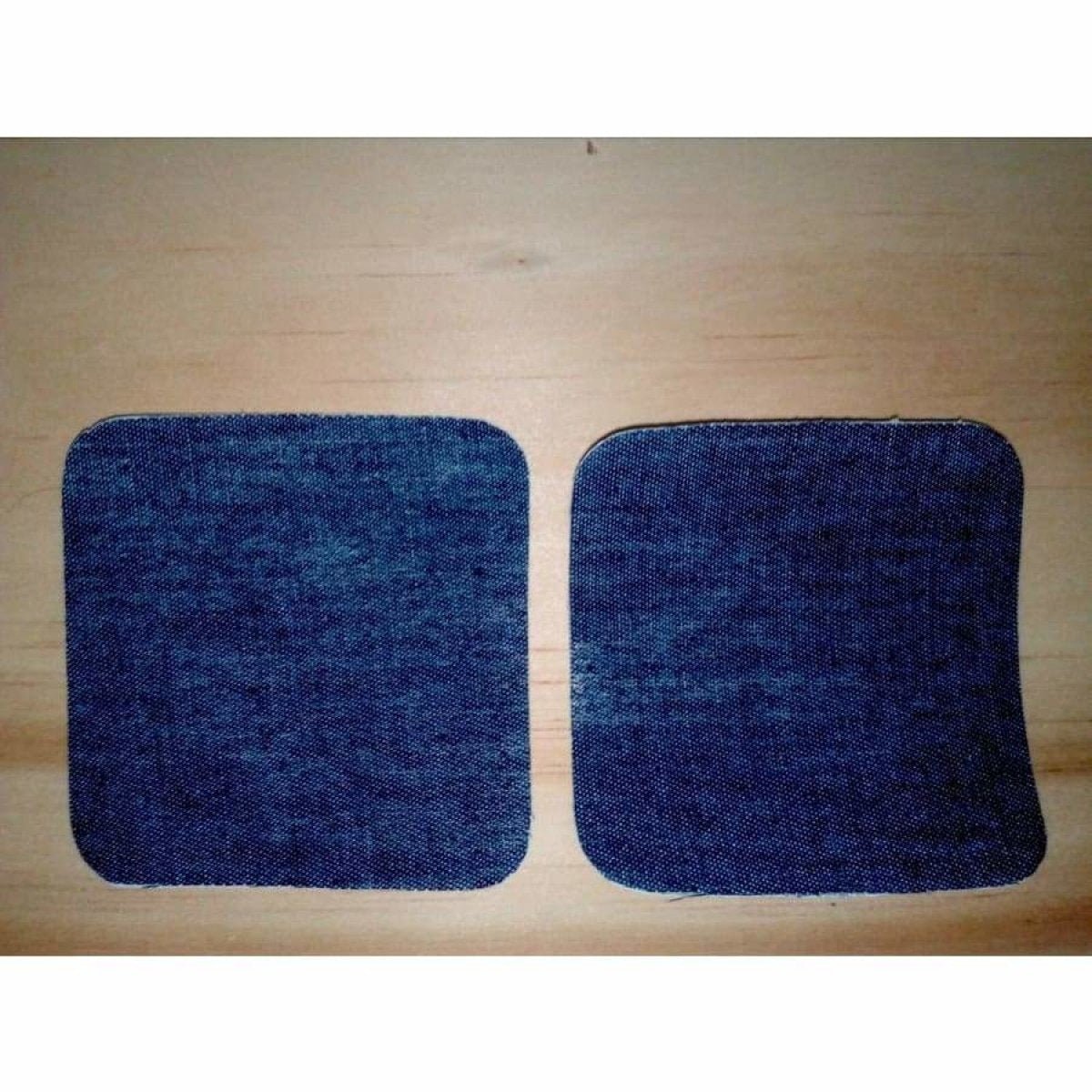 2pcs Iron-on Fabric Blue Black Denim Jeans Clothing Jacket Patch Patches Repair Sewing Shapes - 7.5x7.5cm Blue C - - Asia Sell