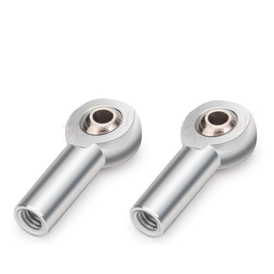 2pcs M4 26mm Ball Head Aluminium Link End Holder Tie Rod Silver Clockwise - - Asia Sell