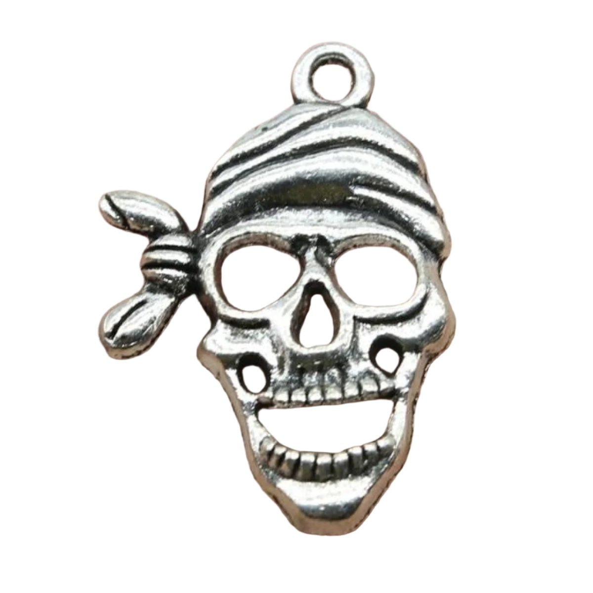 2pcs Skull Charms Antique Silver Colour Cute Skull Charms Pendants For Bracelets Bat Skull Charms Making Jewellery - A - Asia Sell