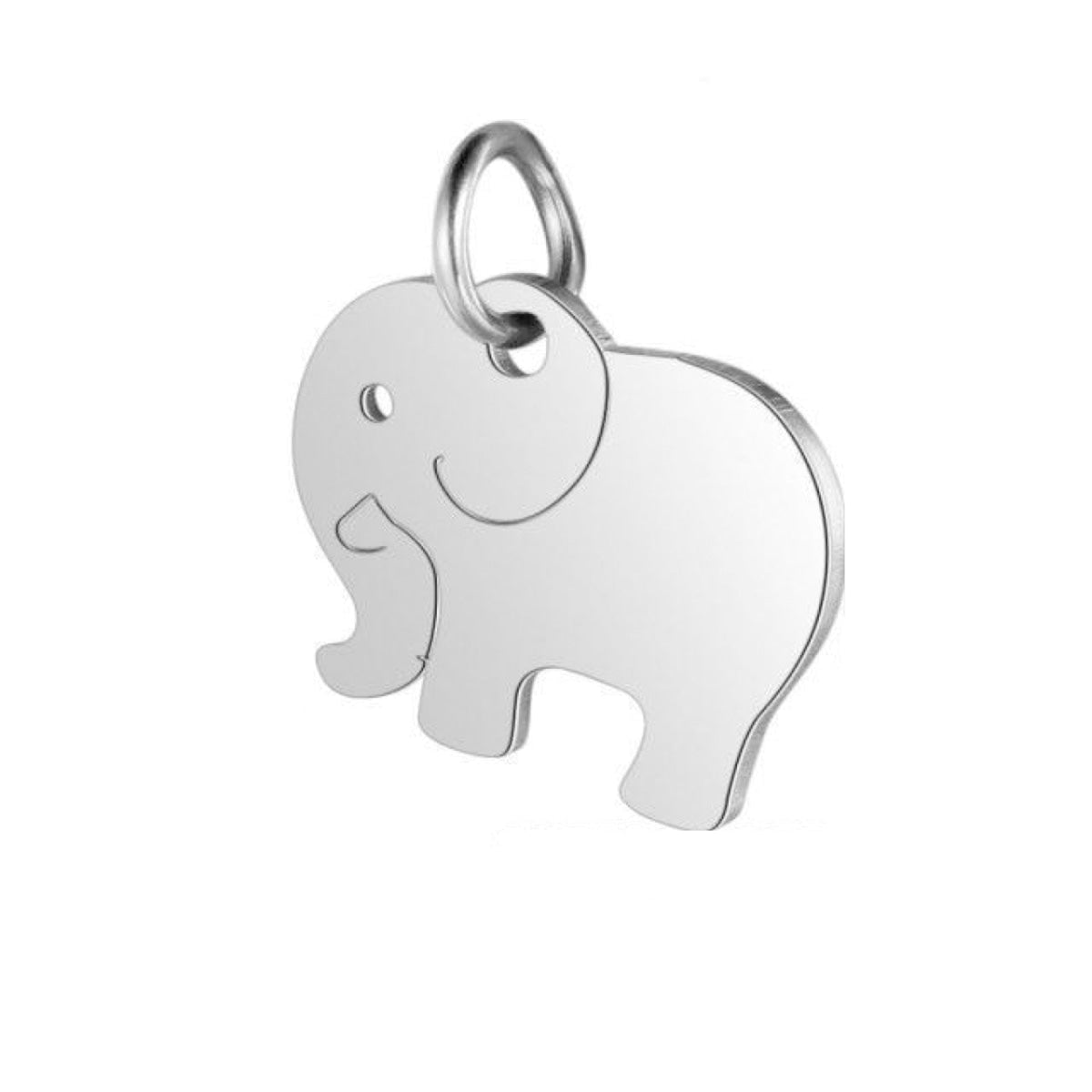 2pcs S/S Charm DIY Charms Jewellery Making Om Dog Paw Cat Animal Elephant Teddy Yoga Lotus Heart - Elephant 14x16mm - - Asia Sell