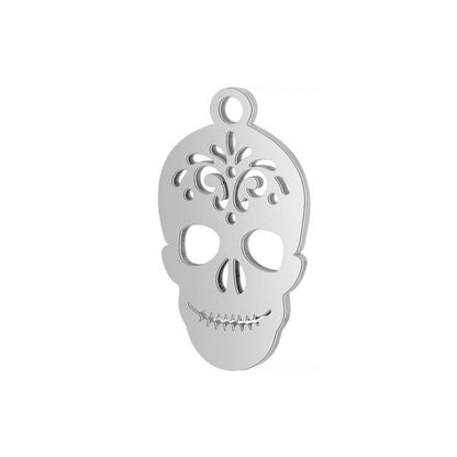 2pcs S/S Charm DIY Charms Jewellery Making Om Dog Paw Cat Animal Elephant Teddy Yoga Lotus Heart - Skull 11x18mm - - Asia Sell