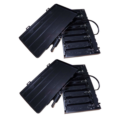 2pcs 8xAA Battery Holder 1.5V Switch Lid Plug Box 12V Case Wires 8x1.5V 8 x AA