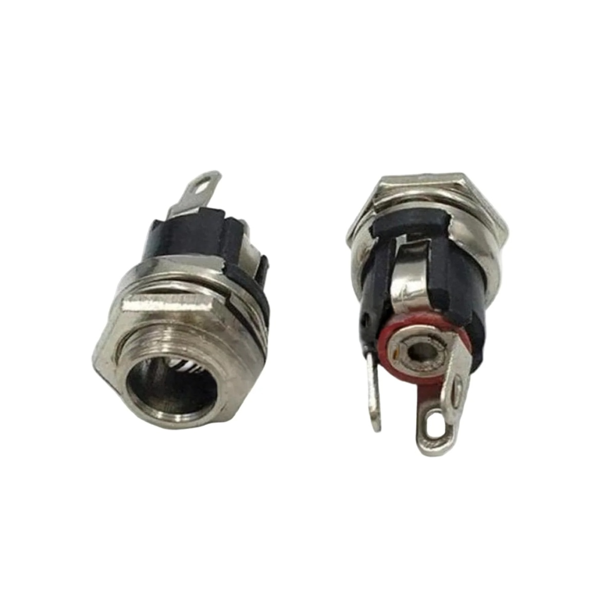 2pcs DC Power Charger Plug 5.5mmx2.1mm Jack Socket Female Panel Mount Connector