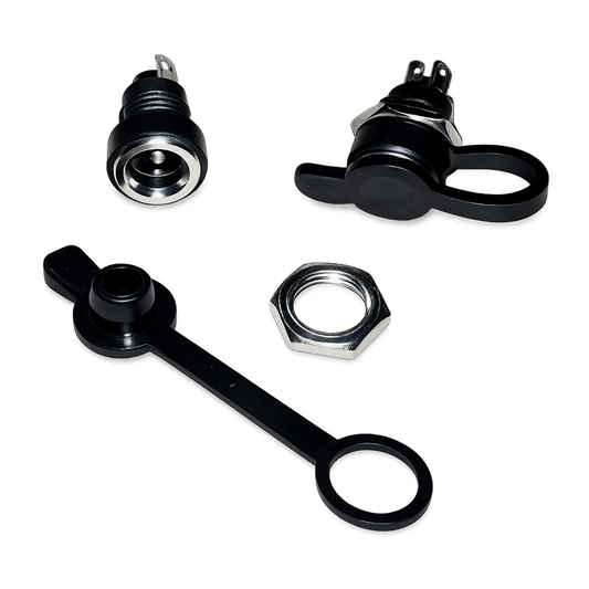 2pcs DC Power Charger Plug 5.5mmx2.5mm Jack Socket Female Panel Mount with Plug