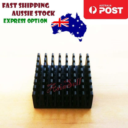 2x Heatsink 50x50x11 40x40x11mm 25x25x10mm 19x19x5mm 14x14x8mm Black Heat Sink - 25x25x10mm (has backing) - - Asia Sell