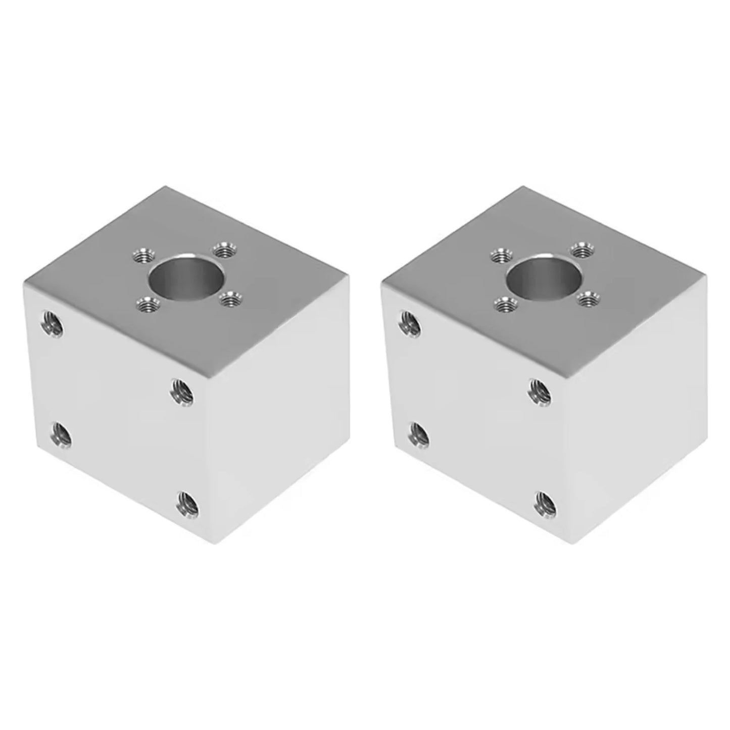 2x T8 Trapezoidal Lead Screw Nut Housing Bracket For 3D Printer Parts Reprap CNC - Silver No Nut x2