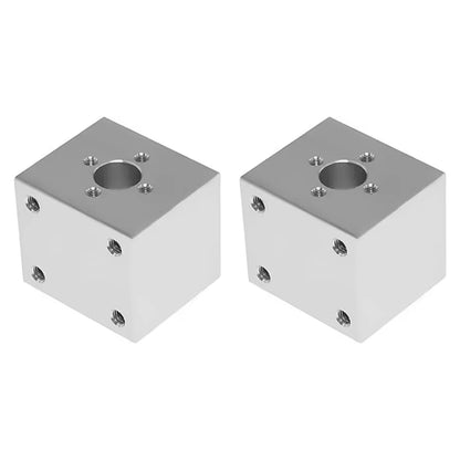 2x T8 Trapezoidal Lead Screw Nut Housing Bracket For 3D Printer Parts Reprap CNC - Silver No Nut x2
