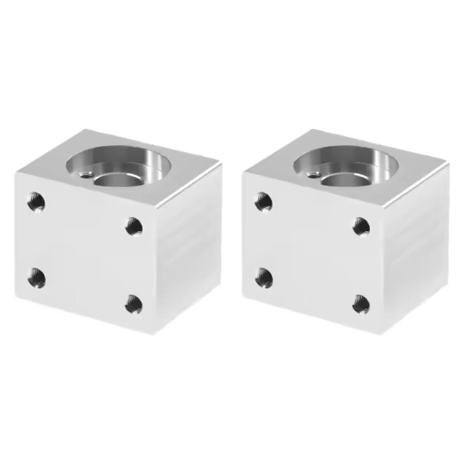 2x T8 Trapezoidal Lead Screw Nut Housing Bracket For 3D Printer Parts Reprap CNC - Silver Nut Version without Nut x2