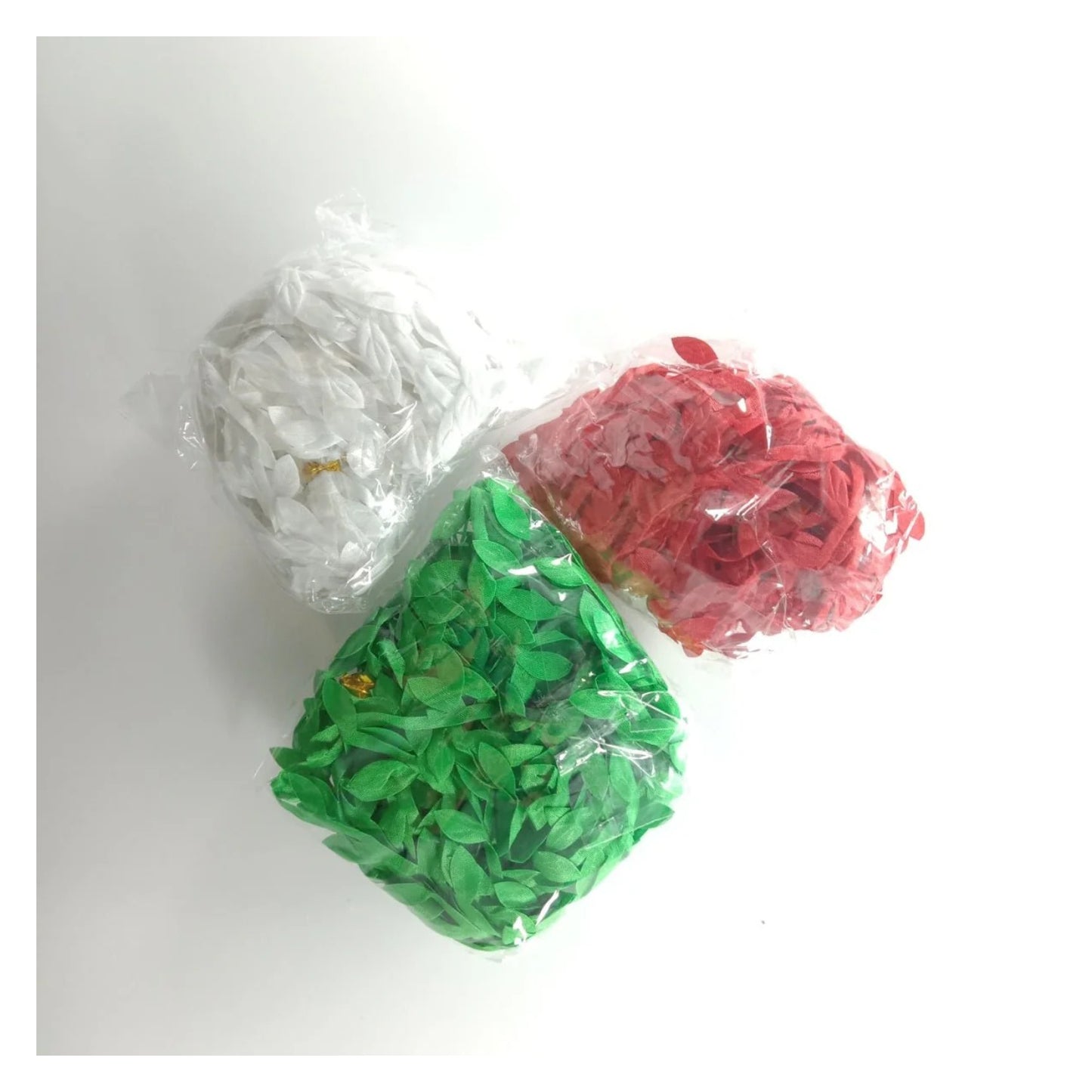3 bags of 10m Artificial Vine Leaves Christmas Theme Red Green White Decorations Rope - - Asia Sell