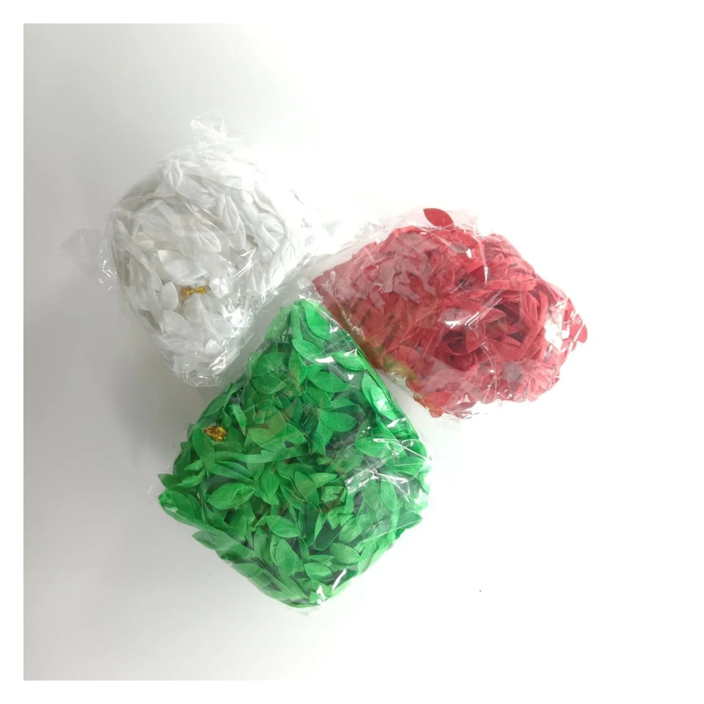 3 bags of 10m Artificial Vine Leaves Christmas Theme Red Green White Decorations Rope - - Asia Sell