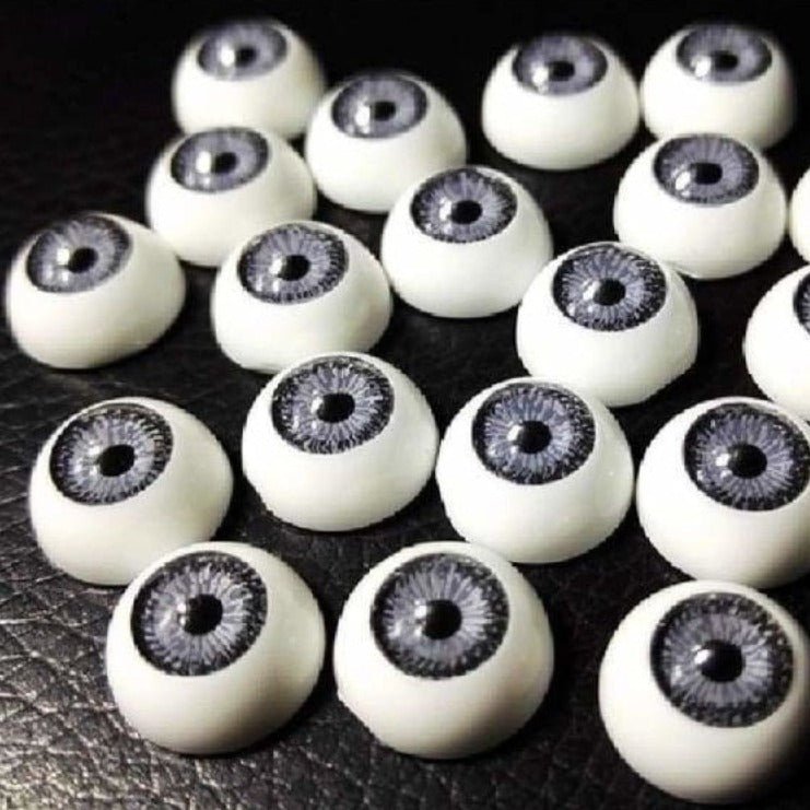 3 Pairs 16mm Doll Eyes BLUE BROWN GREY Eyeballs Round Plastic Bear Reborn Dolls Half - - Asia Sell