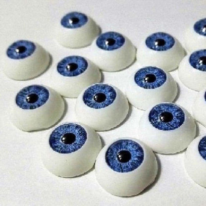 3 Pairs 16mm Doll Eyes BLUE BROWN GREY Eyeballs Round Plastic Bear Reborn Dolls Half - - Asia Sell