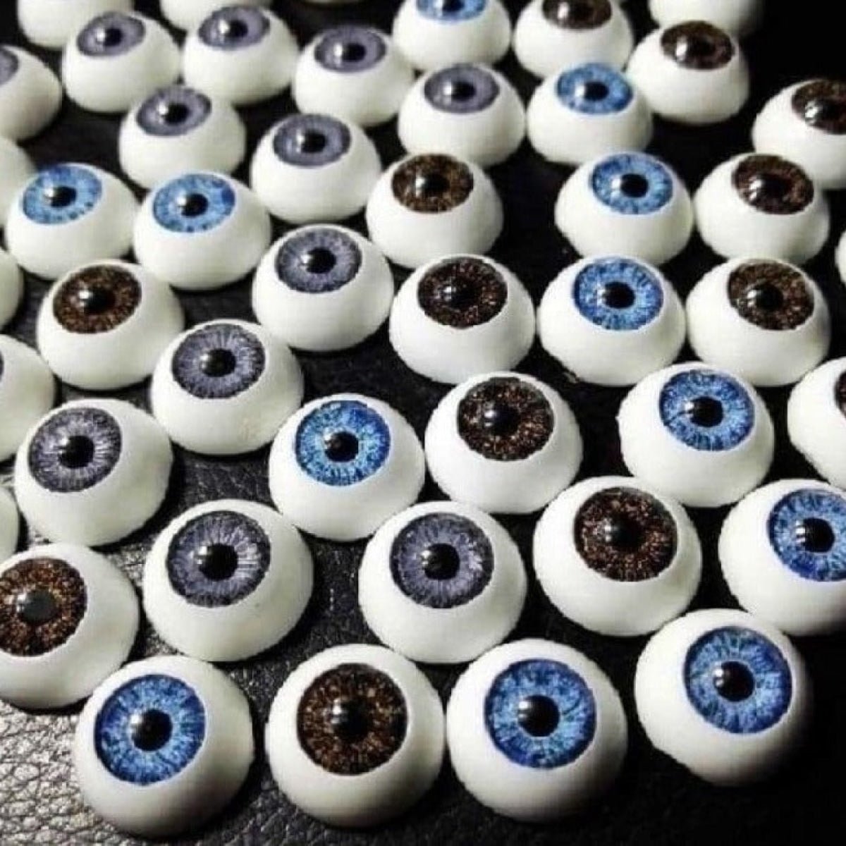 3 Pairs 16mm Doll Eyes BLUE BROWN GREY Eyeballs Round Plastic Bear Reborn Dolls Half - - Asia Sell