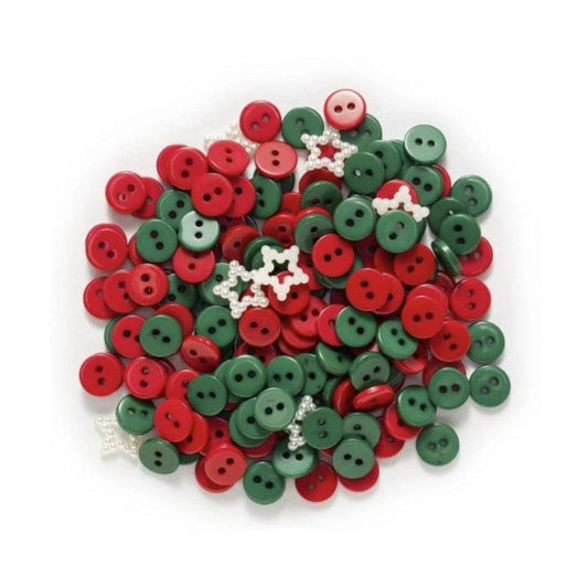 300pcs Mix Christmas Decorations Buttons Sewing Scrapbooking Clothing Handwork Gift Crafts Card Making Fabric Accessories 9-13mm - - Asia Sell