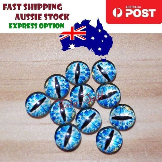 30pcs Round 12mm Glass Eyes Dragon Lizard Frog Eyeballs Model F - - Asia Sell