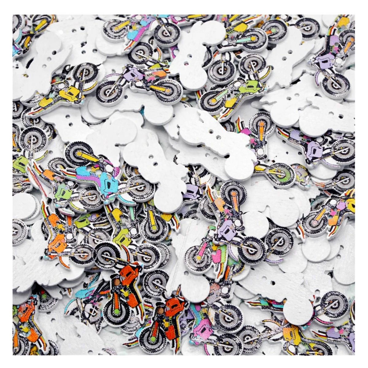 30pcs 32mm Wooden Sewing Buttons Scrapbooking Motorcycle Shape 2 Holes  Main Image  Asia Sell