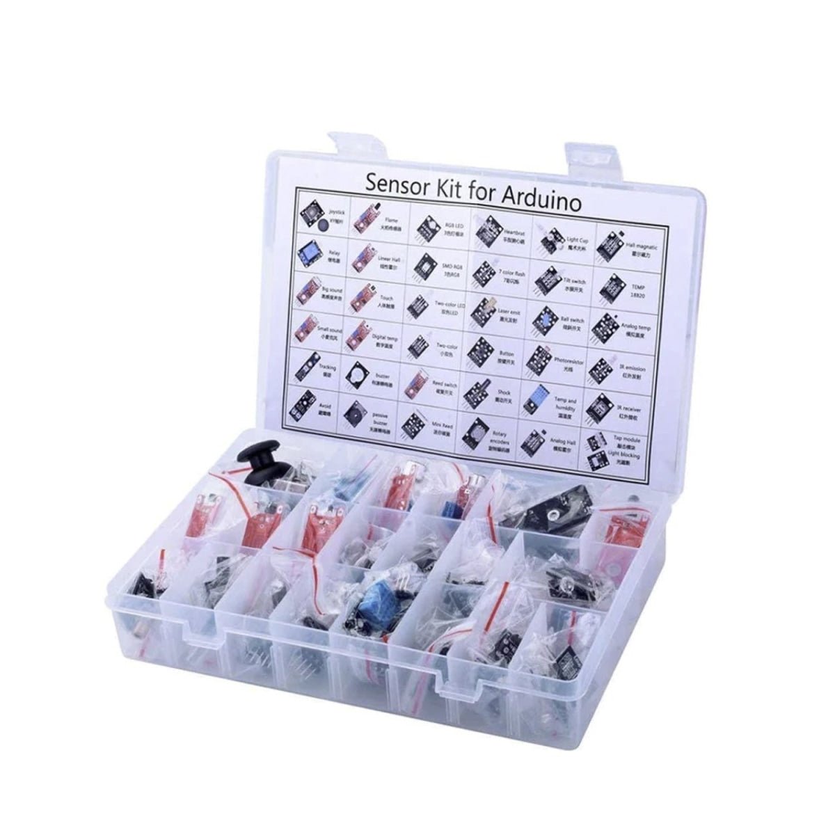 37pcs Electronics Learning Sensor Kit with Box Beginner Sensor Module - - Asia Sell