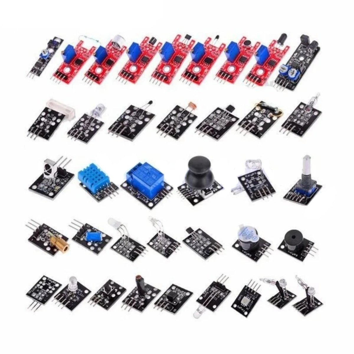 37pcs Electronics Learning Sensor Kit with Box Beginner Sensor Module - - Asia Sell