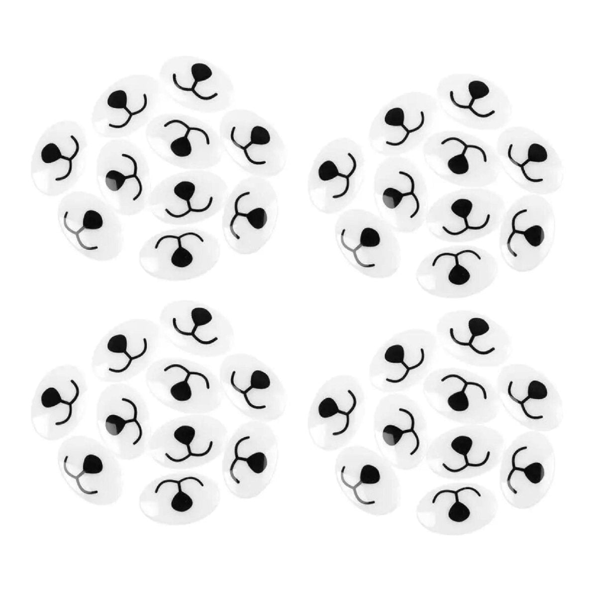 39pcs 27mm Plastic Safety Dog Noses Teddy Noses for Scrapbooking Card Making White Oval Shape - - Asia Sell