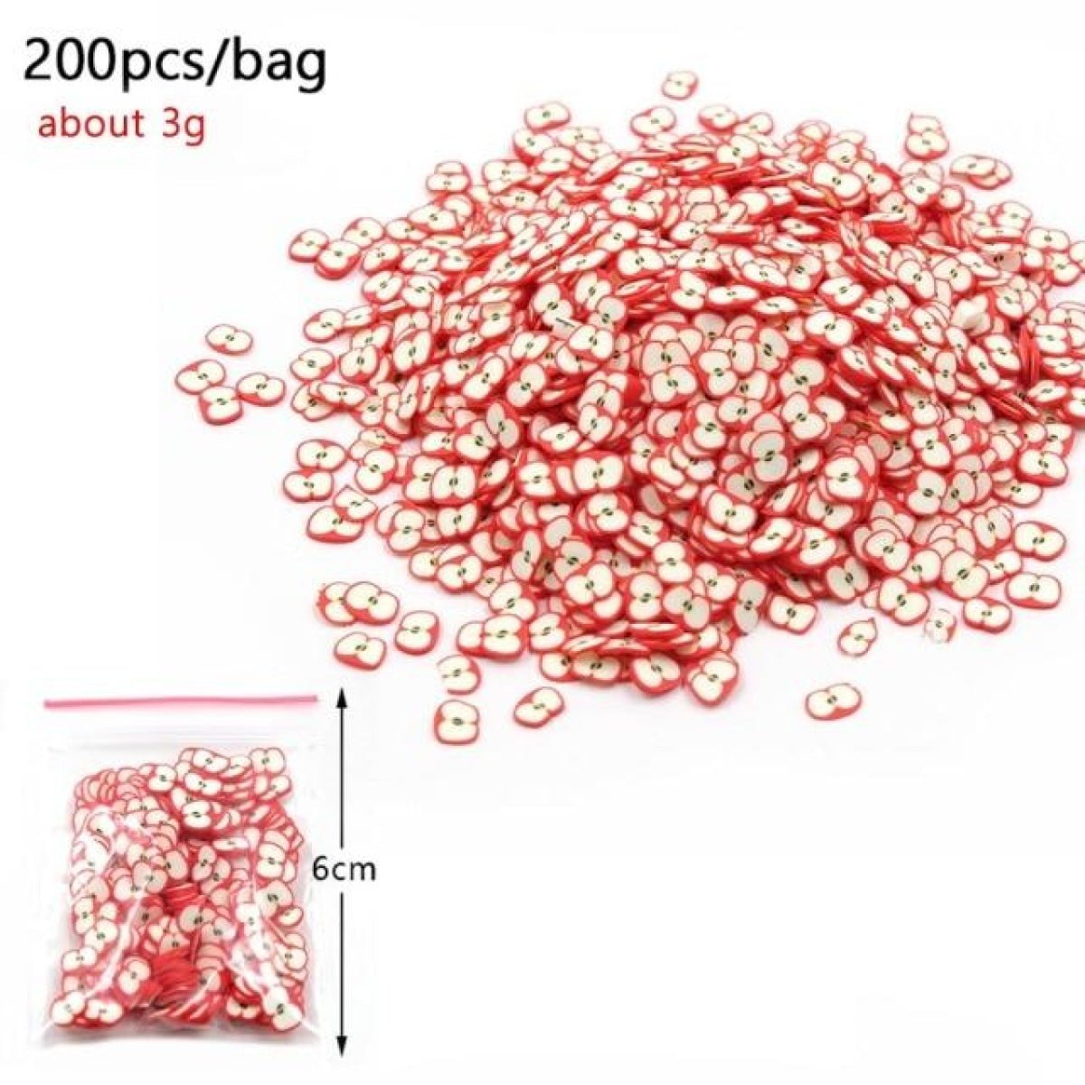 3g Fruit Bead Charms for DIY Decoration Addition in Slime Filler Nail Art - I - - Asia Sell