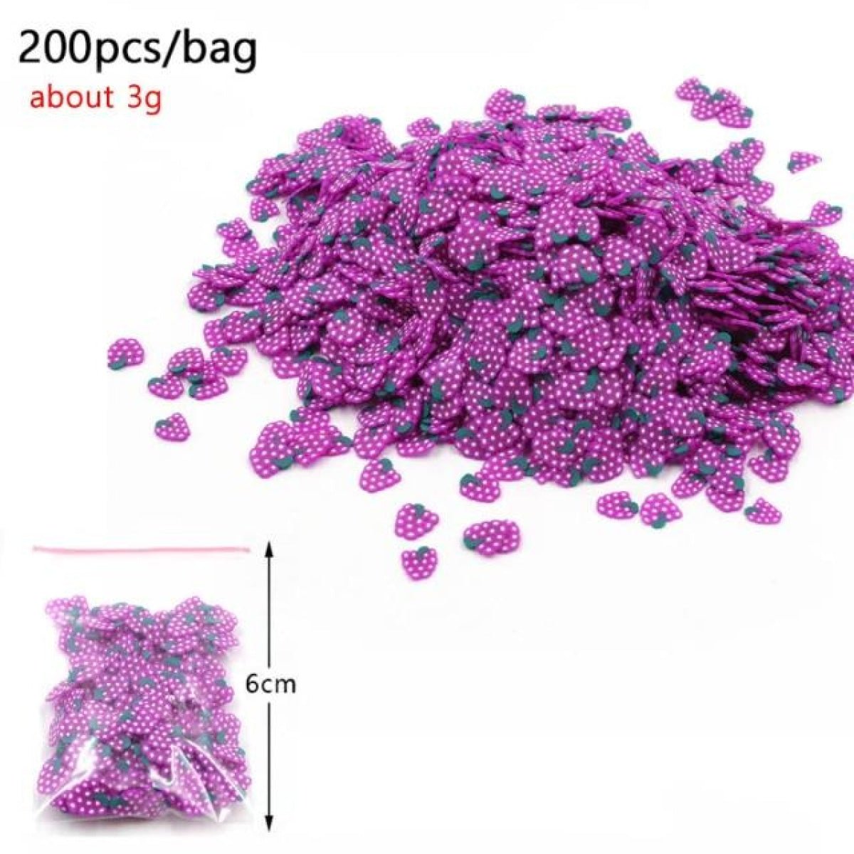 3g Fruit Bead Charms for DIY Decoration Addition in Slime Filler Nail Art - K - - Asia Sell
