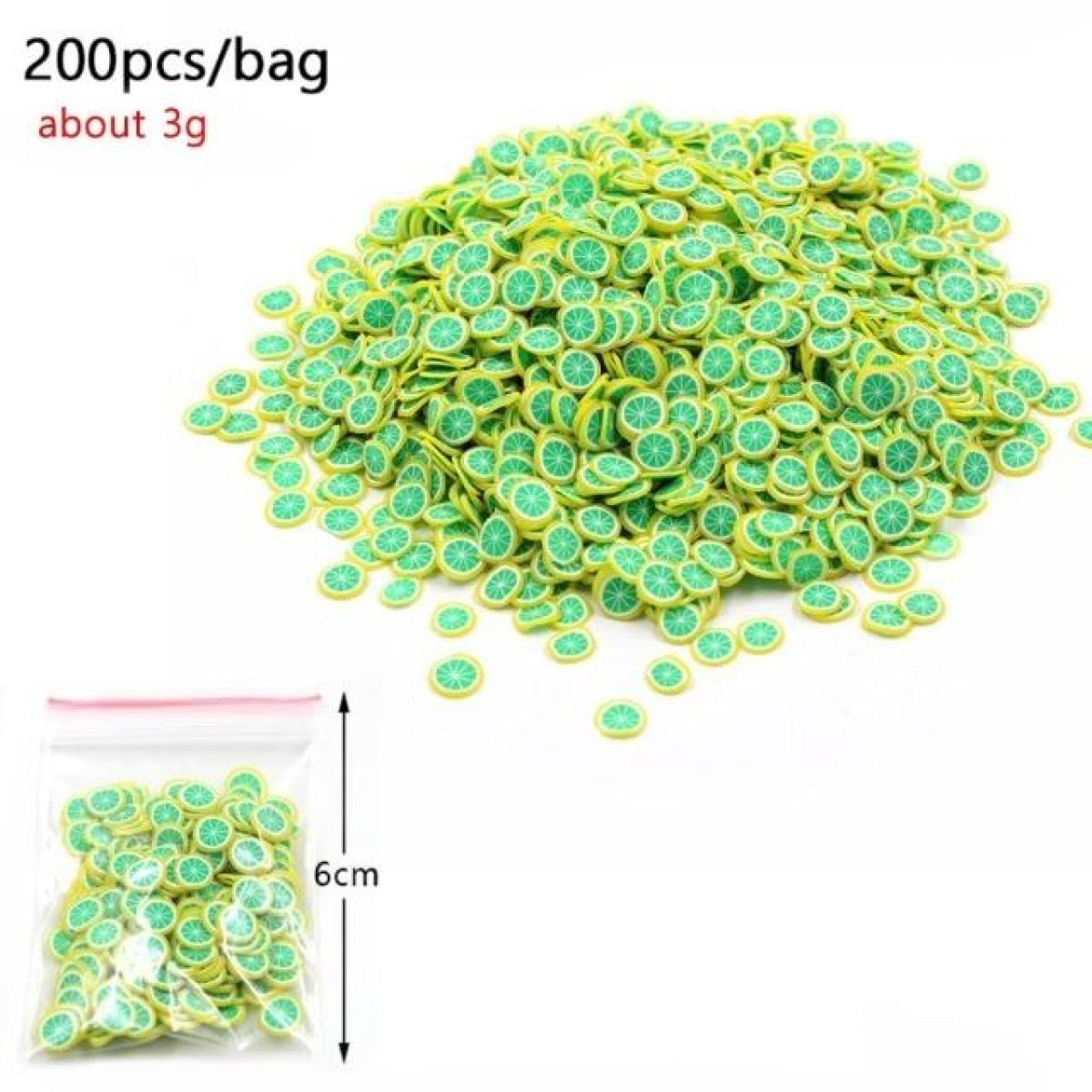 3g Fruit Bead Charms for DIY Decoration Addition in Slime Filler Nail Art - M - - Asia Sell