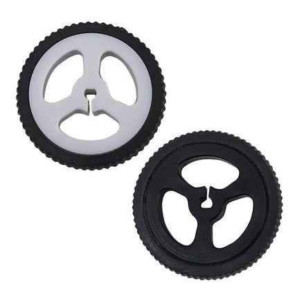 4/20pcs D-hole Rubber Wheel Suitable for N20 Motor D Shaft Tire Car Robot DIY Toys Parts Outside and Inside View
