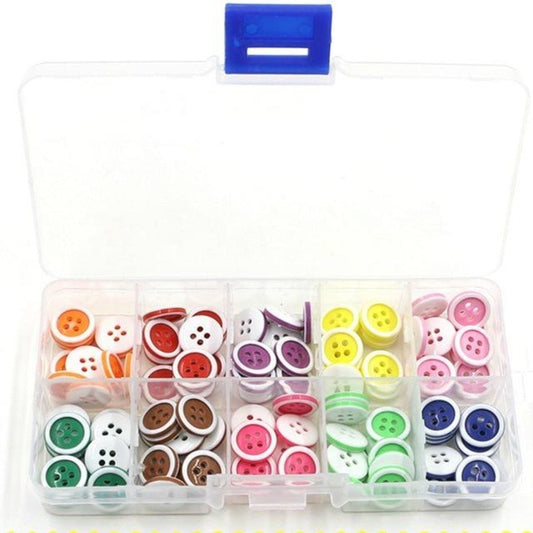 4-Hole 12.4mm Clothing Buttons Mixed Childrens Clothing Dress Plastic Resin Multicolour Baby Button - - Asia Sell