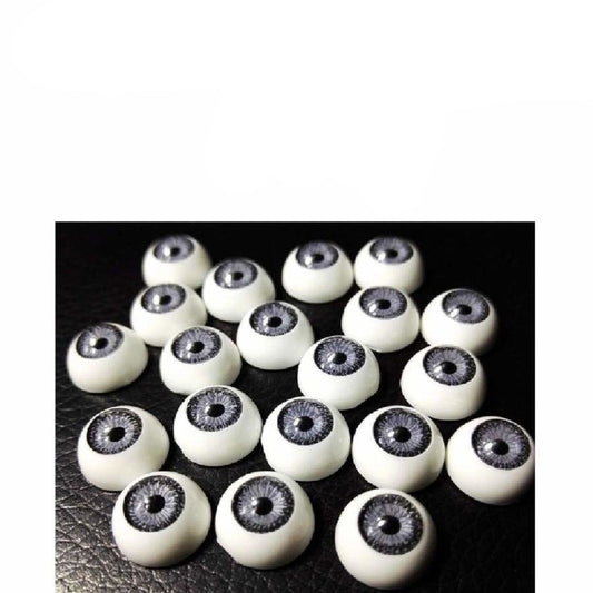 4 Pairs 12mm Doll Eyes GREY Eyeballs Round Plastic Teddy Bear Eye Crafts DIY Half - - Asia Sell