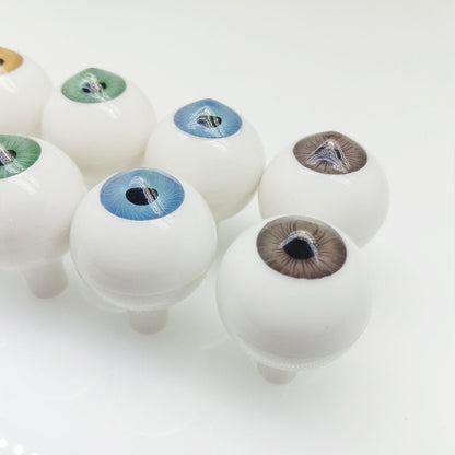 4 Pairs 22mm Doll Eyes Green Grey Tan Blue Eyeballs Coloured Round Plastic Full Spherical - - Asia Sell