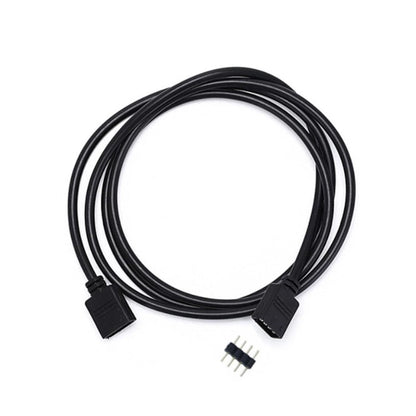 4 Pin / 5 Extension Cable Connector Rgb Rgbw 5050 3528 Led Strip Light 30Cm Black Cables -
