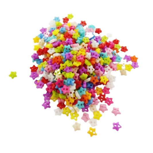 400pcs Stars 6mm Mini Plastic Buttons Mixed Colours DIY Scrapbooking Kid's Apparel Sewing Dolls Decorations - - Asia Sell