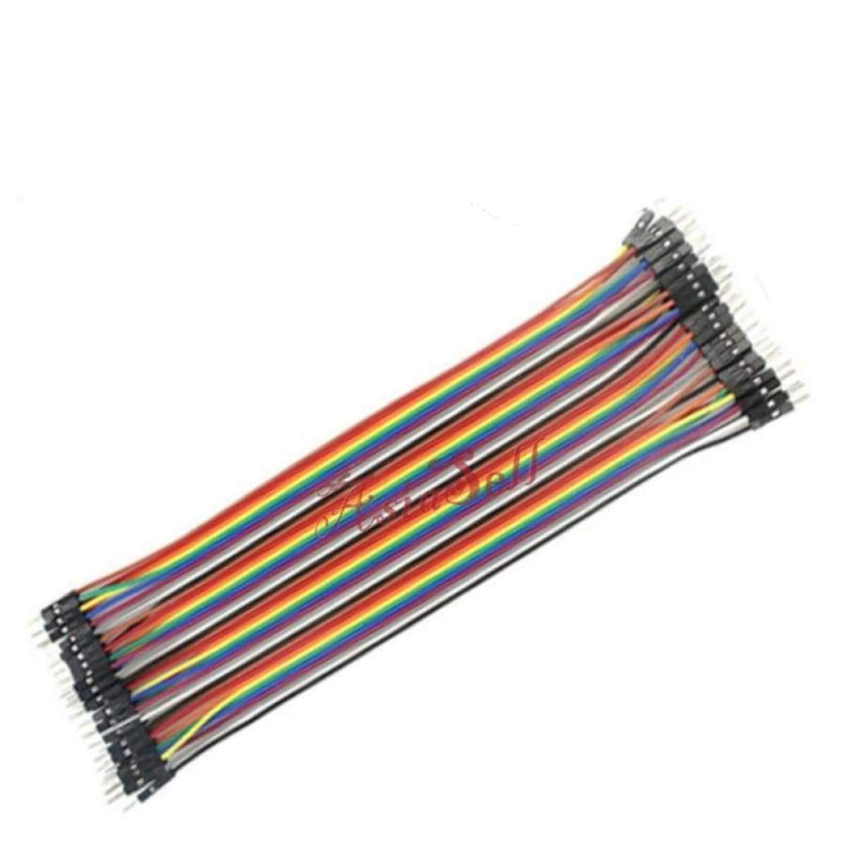 40pcs 10cm 2.54mm Single 1pin Male to Male Jumper Wire Cable Cables M-M - - Asia Sell