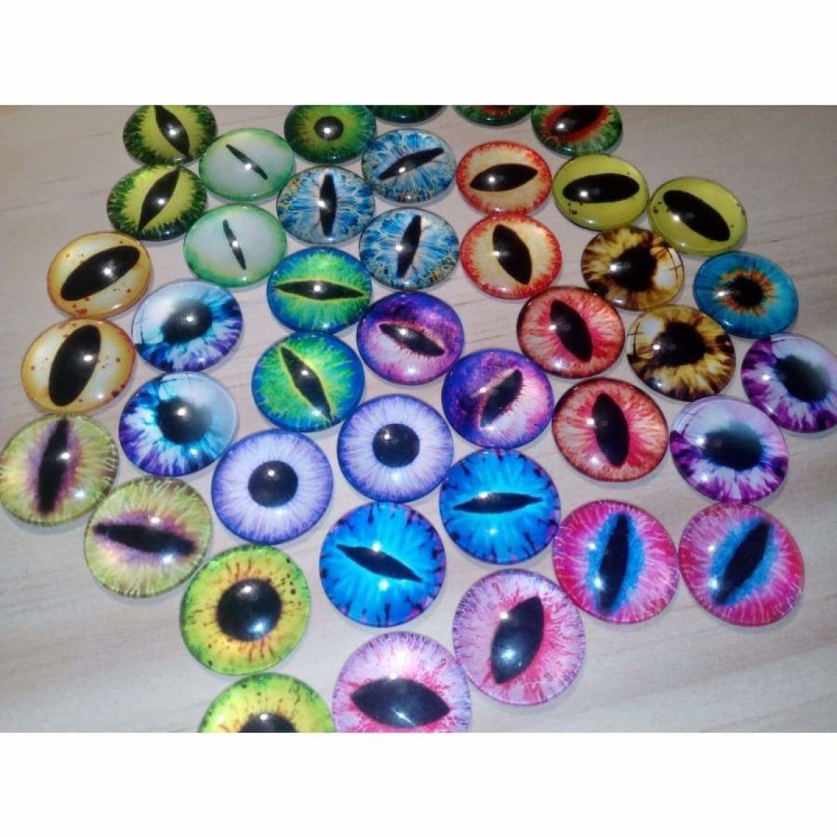 40pcs 18mm Cat Eye Eyeballs Balls Glass Dolls Eyes Cabochon - - Asia Sell