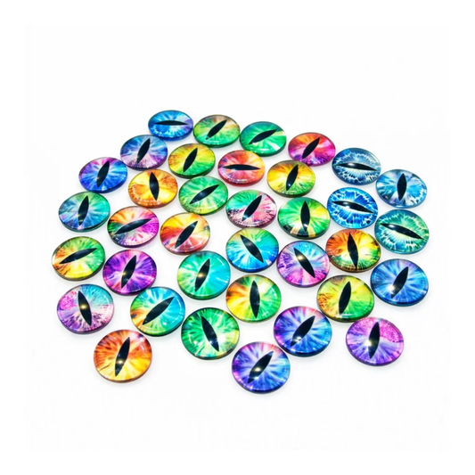 Glass Cat Doll Eyes DIY Crafts Rainbow Tiger Cat Doll Parts 8mm 20mm 25mm 30mm DIY - Asia Sell