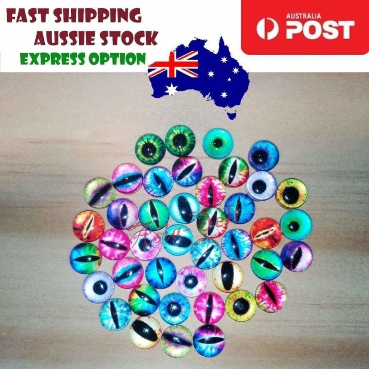 42pcs 8mm Glass Doll Eyes Cat DIY Craft Toy Eye - Asia Sell - Asia Sell