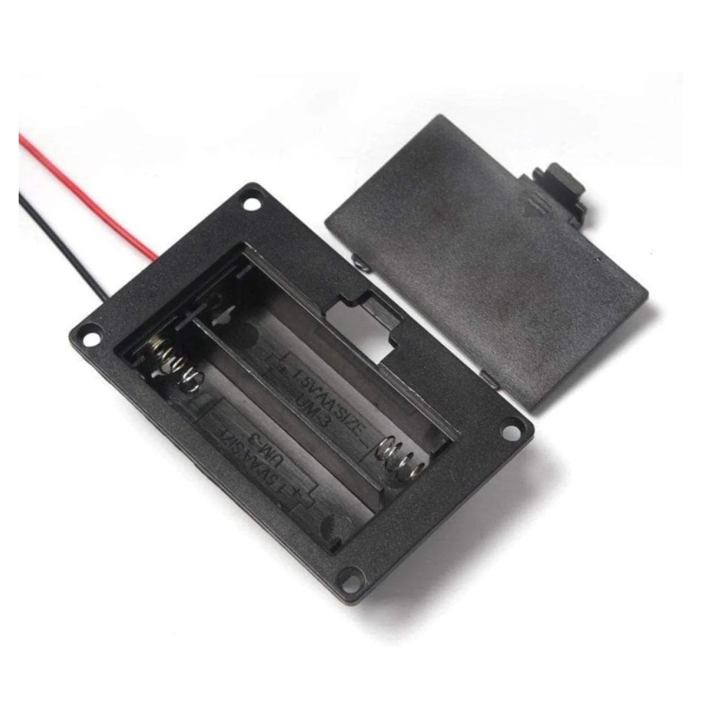 4.5V 2xAA 3xAA 4xAA 6xAA Battery Holder Panel Mount Case with Tabs Switch Lid - 2xAA - Asia Sell