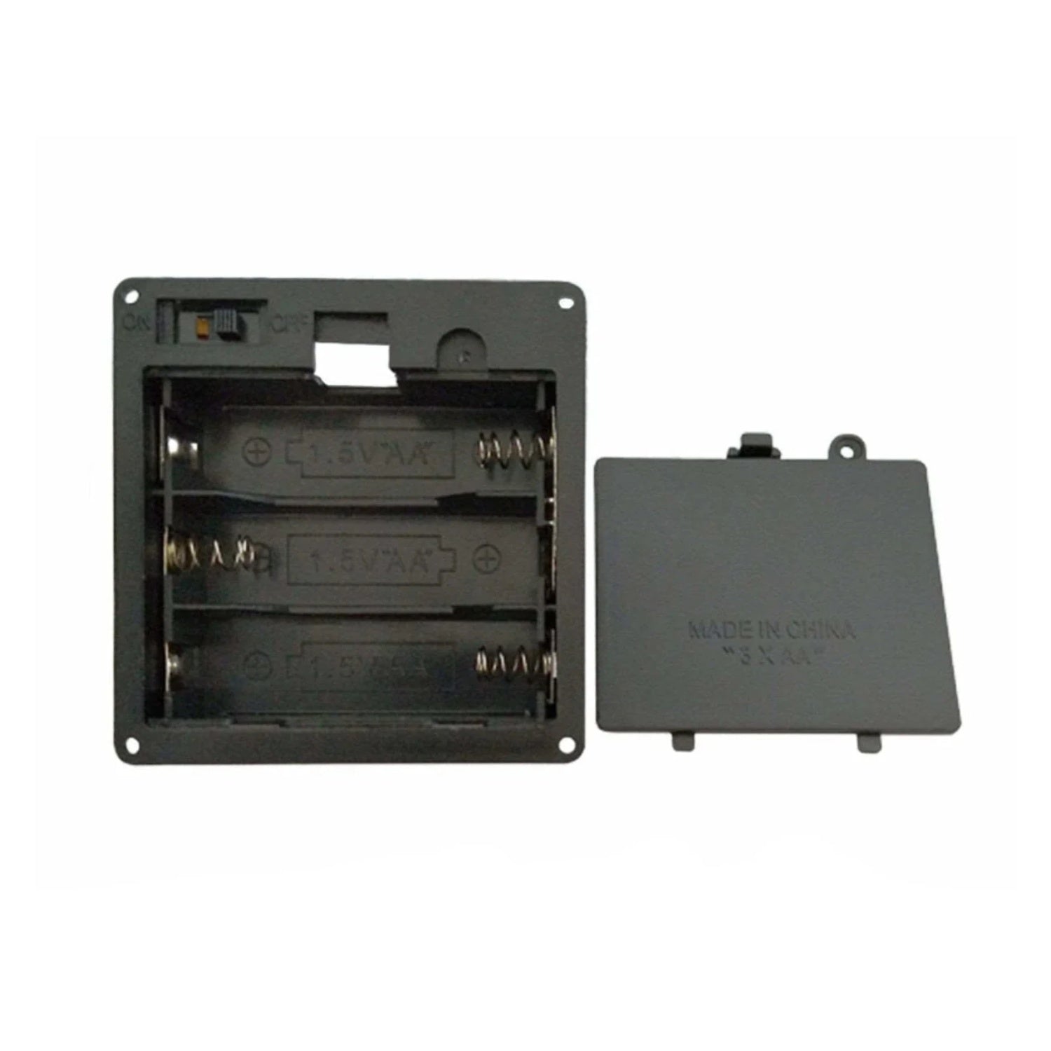 4.5V 2xAA 3xAA 4xAA 6xAA Battery Holder Panel Mount Case with Tabs Switch Lid - 4xAA - Asia Sell
