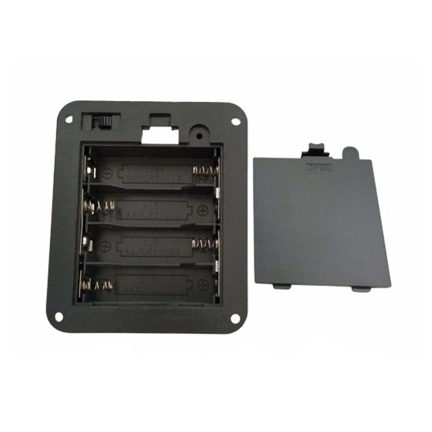 4.5V 2xAA 3xAA 4xAA 6xAA Battery Holder Panel Mount Case with Tabs Switch Lid - 4xAA - Asia Sell