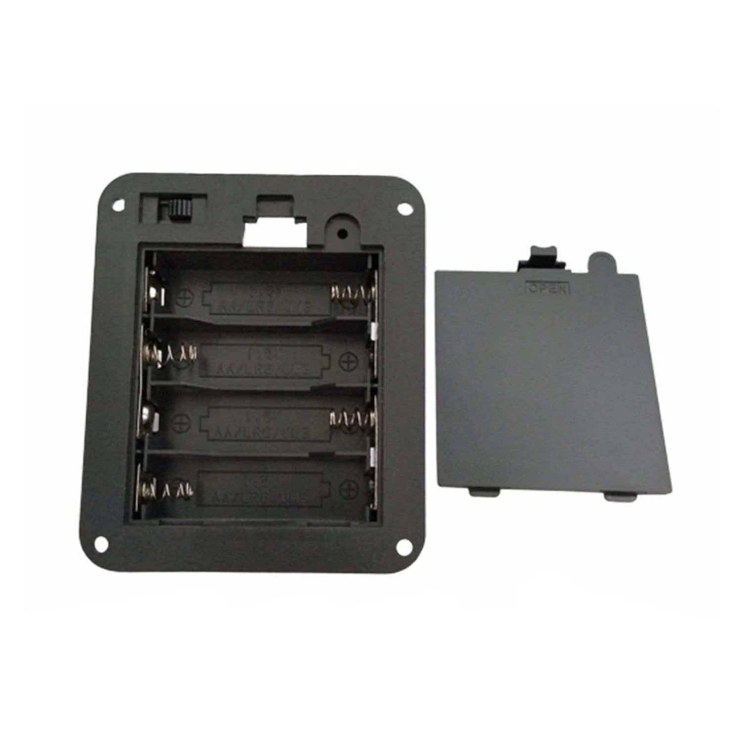 4.5V 2xAA 3xAA 4xAA 6xAA Battery Holder Panel Mount Case with Tabs Switch Lid - 4xAA - Asia Sell